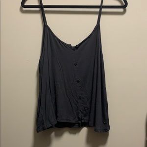 American Eagle Outfitters Grey Button Down Tank